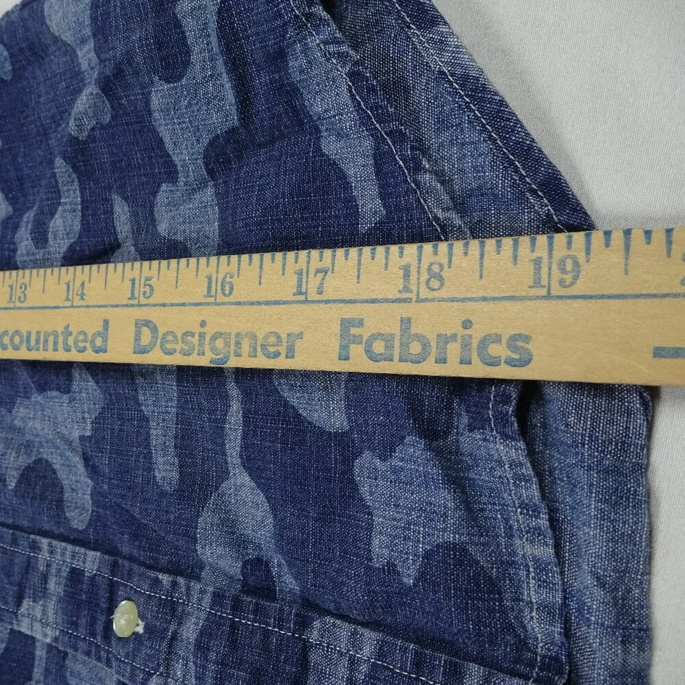 Ralph Lauren Kids Youth Boy Blue Camouflage Button Down Shirt Size 7